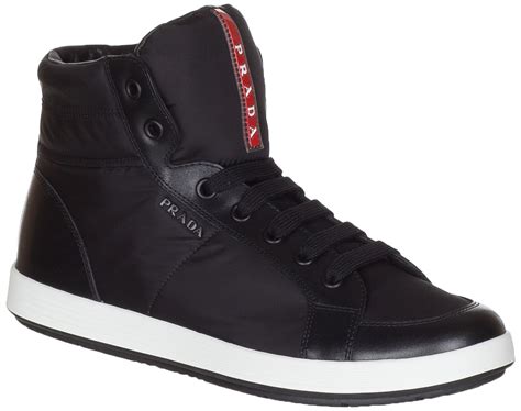 prada high sneaker|prada high top sneakers black.